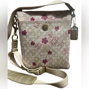 Coach Waverly Flower Coated Canvas Swing Bag Crossbody